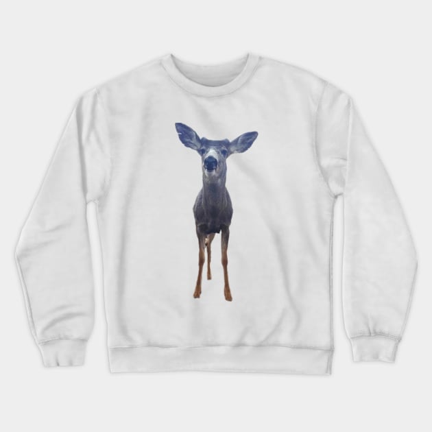 Cute Deer Crewneck Sweatshirt by Lexi Simpson Original Art